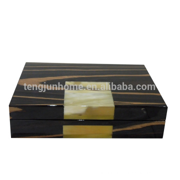Ox Horn and Wooden Jewelry Box for Luxury Gift